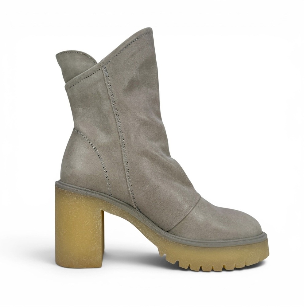 Free People Jack Zip Boot Womens‎ 8 Grey Leather Ankle Lug Sole EU 38 View 4